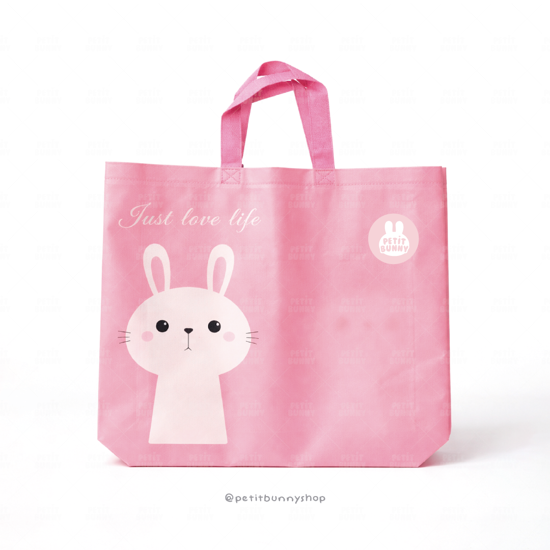 Bolsa de compras reutilizable diseño conejo de pascuas ecológica y resistente en Perú