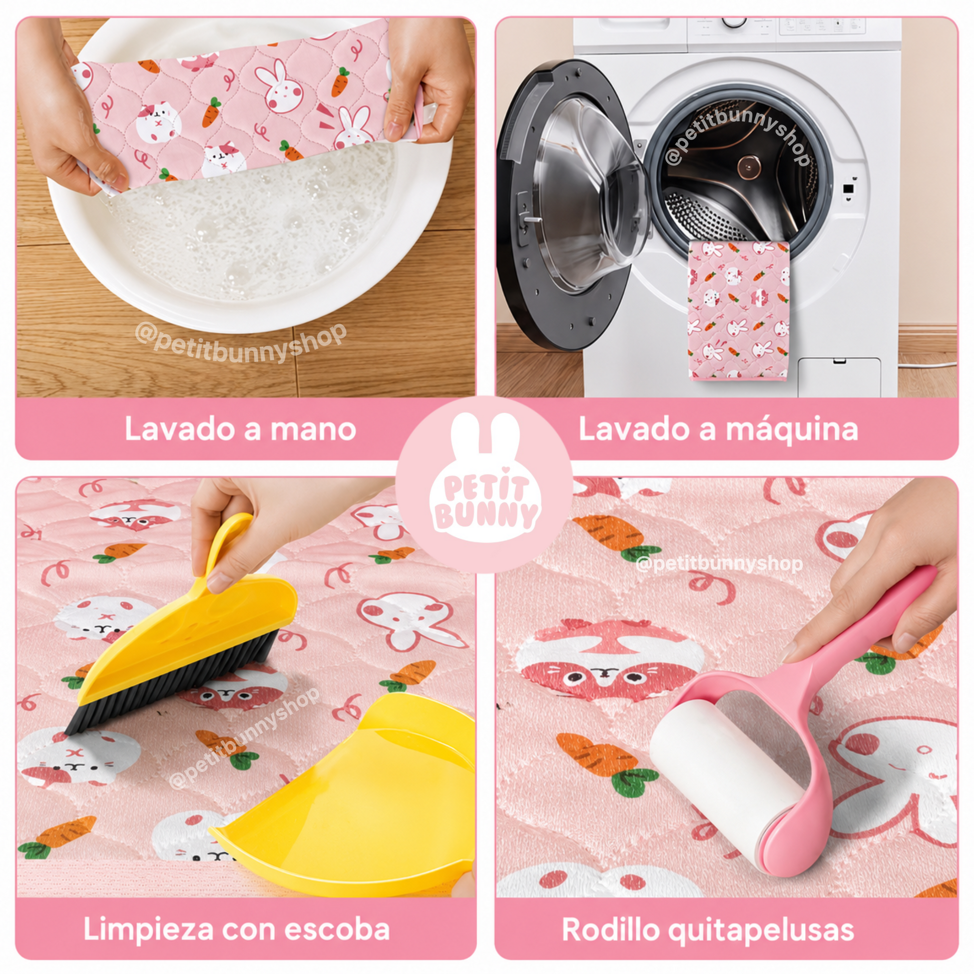 Manta absorbente para conejos: súper absorbente, secado rápido, lavable y antideslizante.