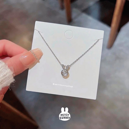 Collar de acero con dije de conejito joya accesorio para amantes de los conejos bunnylovers