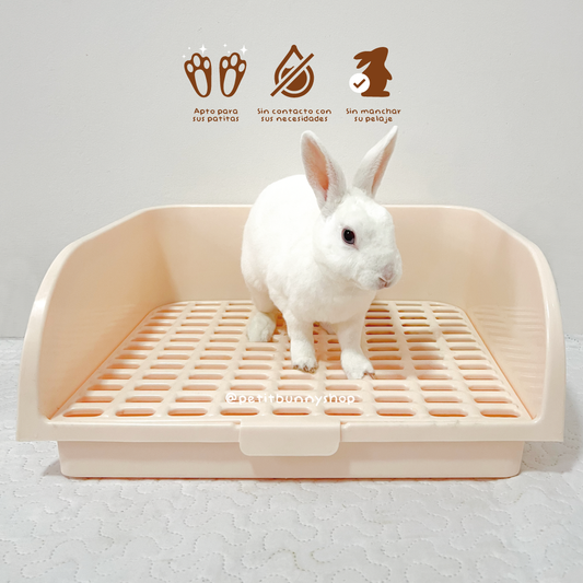 Baño para conejos talla L resistente y seguro para el cuidado e higiene del pelaje