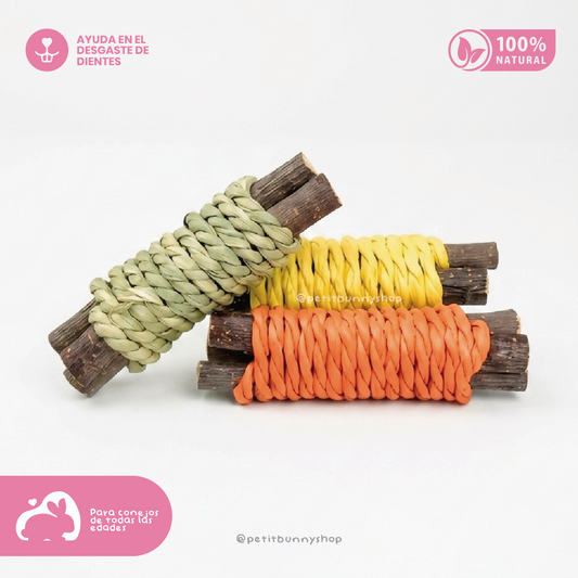 Pack Masticable de Manzano y Cuerda - 3 Piezas