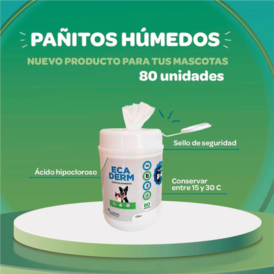 Descripción, uso, conservación de los pañitos ecaderm para conejos, perros y gatos