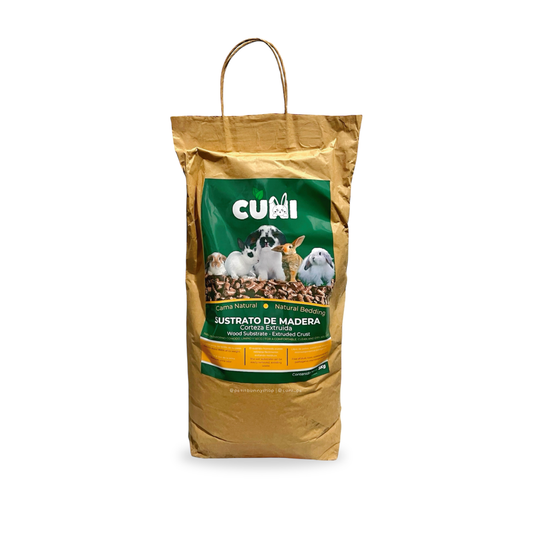 Sustrato de madera Cuni 3 kilos cama absorbente para jaulas o esquineros de conejos cobayas y roedores Perú
