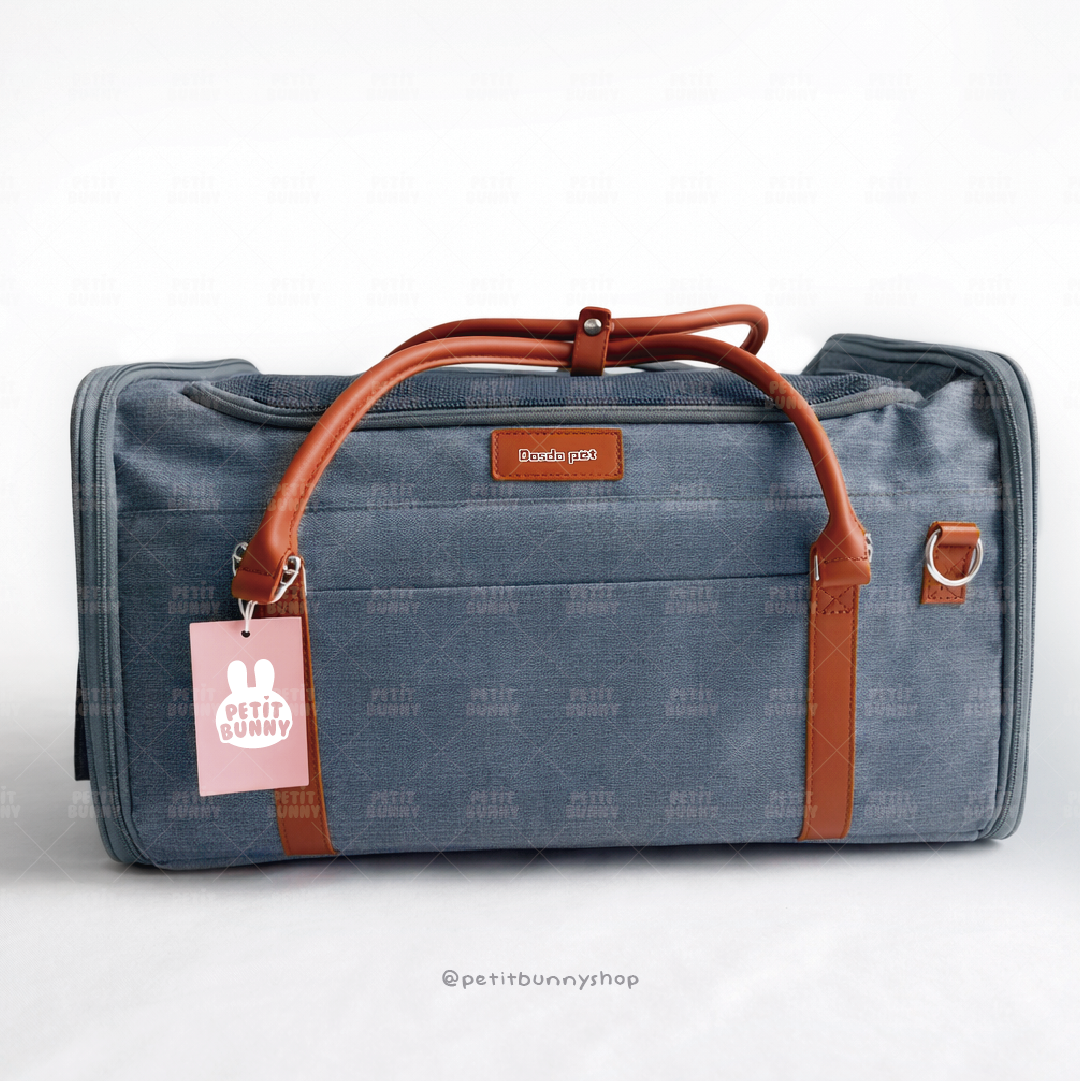 Transportadora para conejo elegante de talla mediana ideal para viajes visitas al veterinario Lima