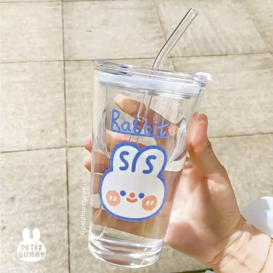 Set de vasos diseño conejo kawaii accesorio de cocina para amantes de los conejos bunnylovers