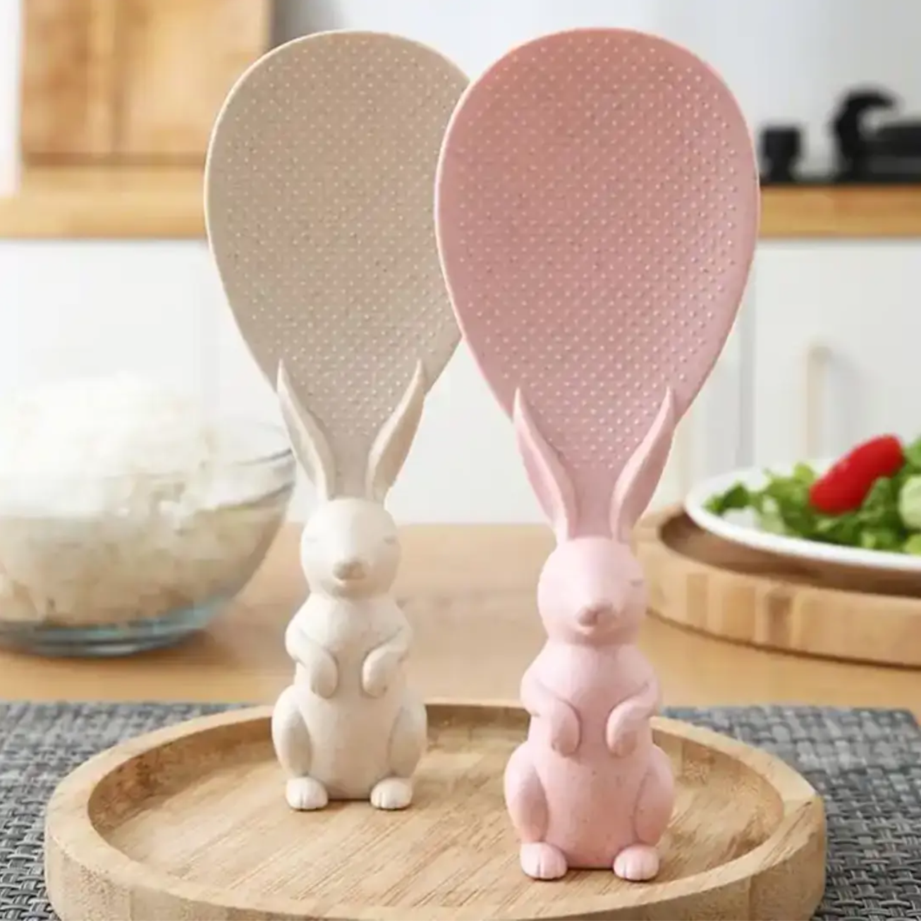 Cuchara para arroz kawai con diseño de conejo como utensilio de cocina para bunnylovers