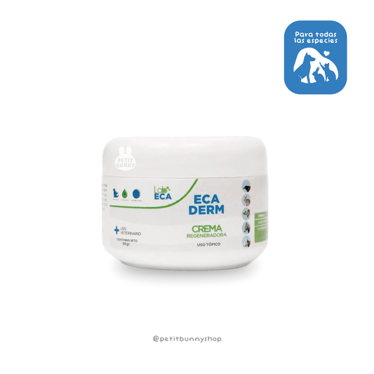 Crema ecaderm regeneradora 80gr para el cuidado de la piel y patas de conejos perros y gatos.