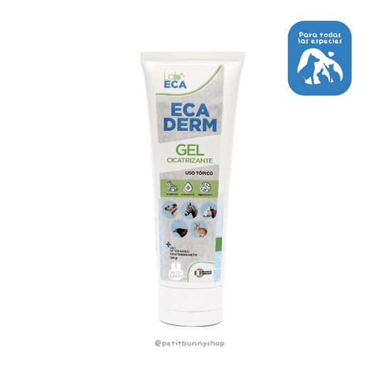 Gel Ecaderm 120g cicatrizante y reparador para la piel de conejos, perros y gatos.