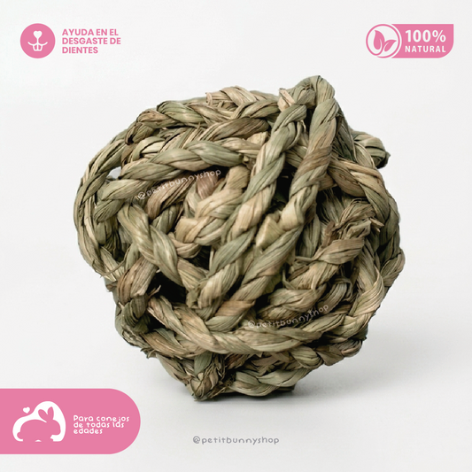 Pelota de Heno Natural para conejos