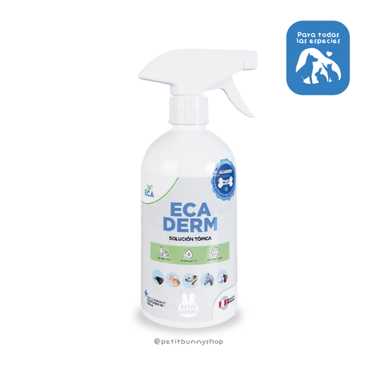 Spray Ecaderm 500ml para cuidado y limpieza de la piel en conejos, perros y gatos